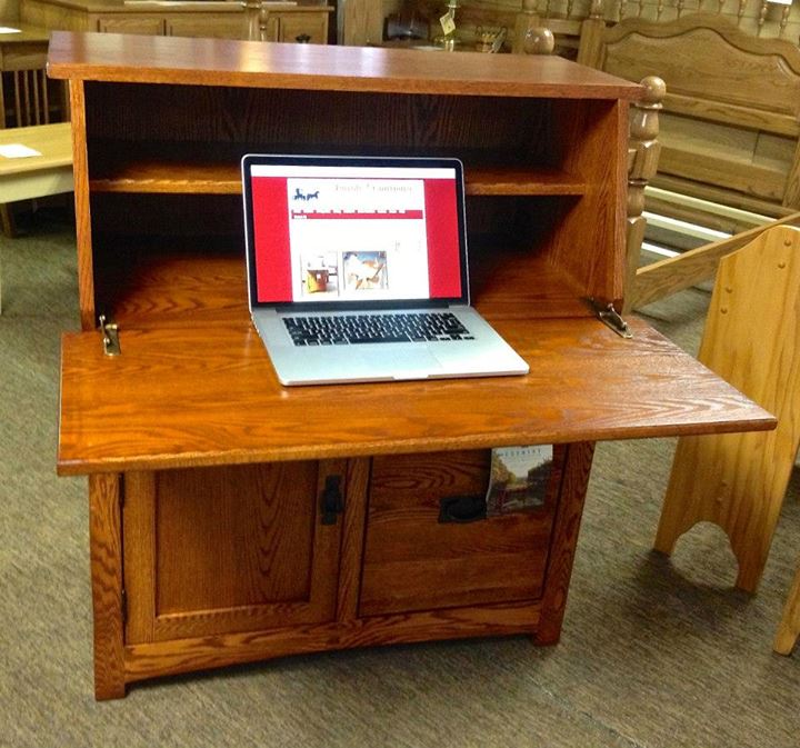 Mission Large Secretary Desk with File Drawer