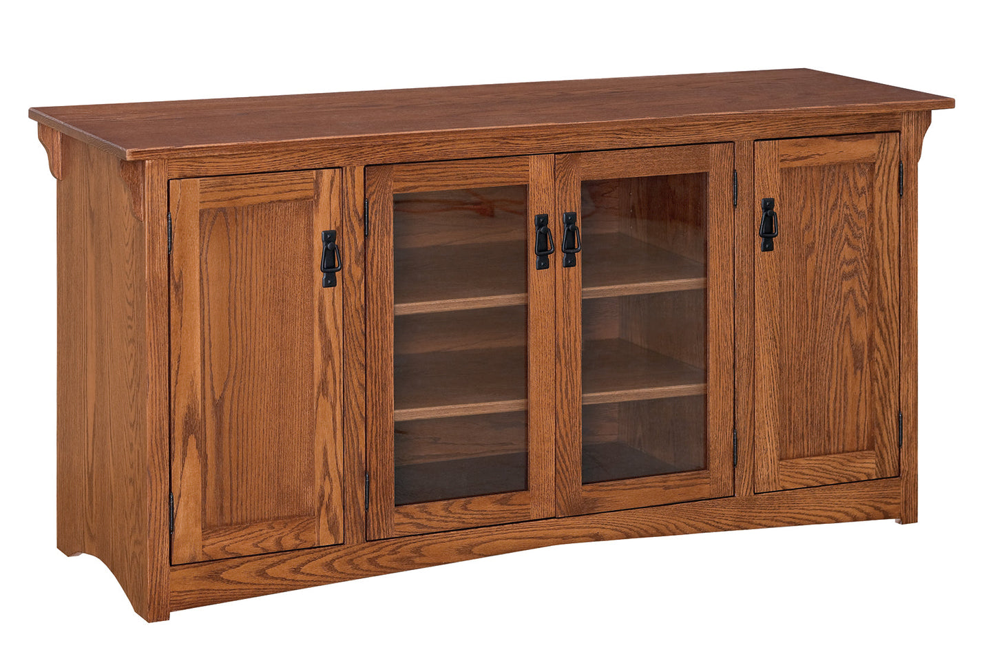 Mission 62″ TV Entertainment Center in Rustic Cherry