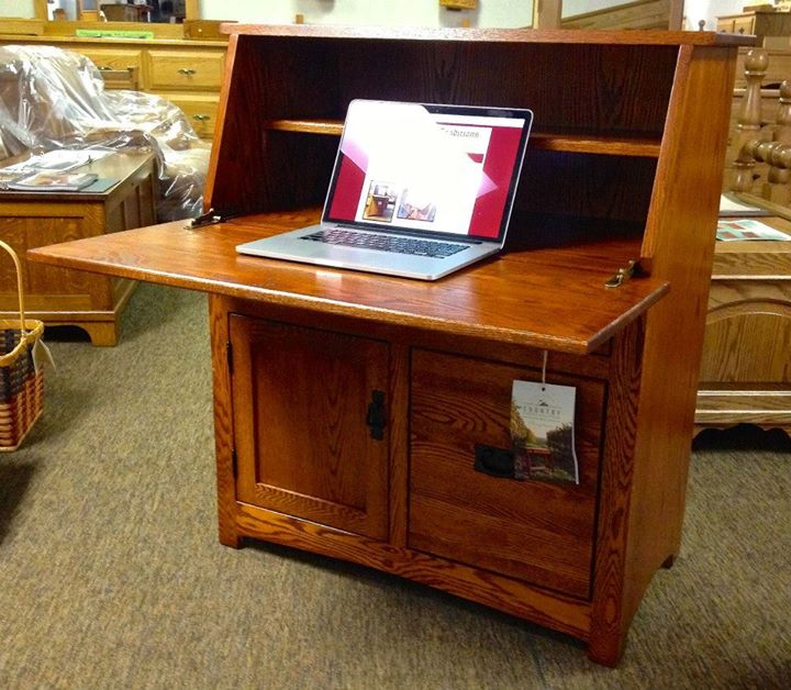 Mission Large Secretary Desk with File Drawer