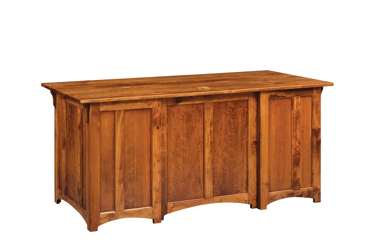 Lancaster Mission 66″ Executive Desk with Optional Hutch