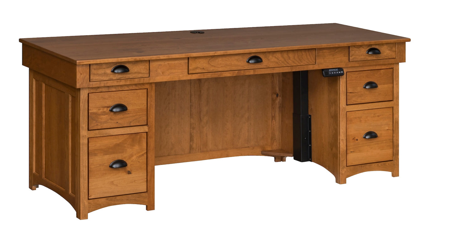 Lancaster Mission Executive Lift Desk - 75" W