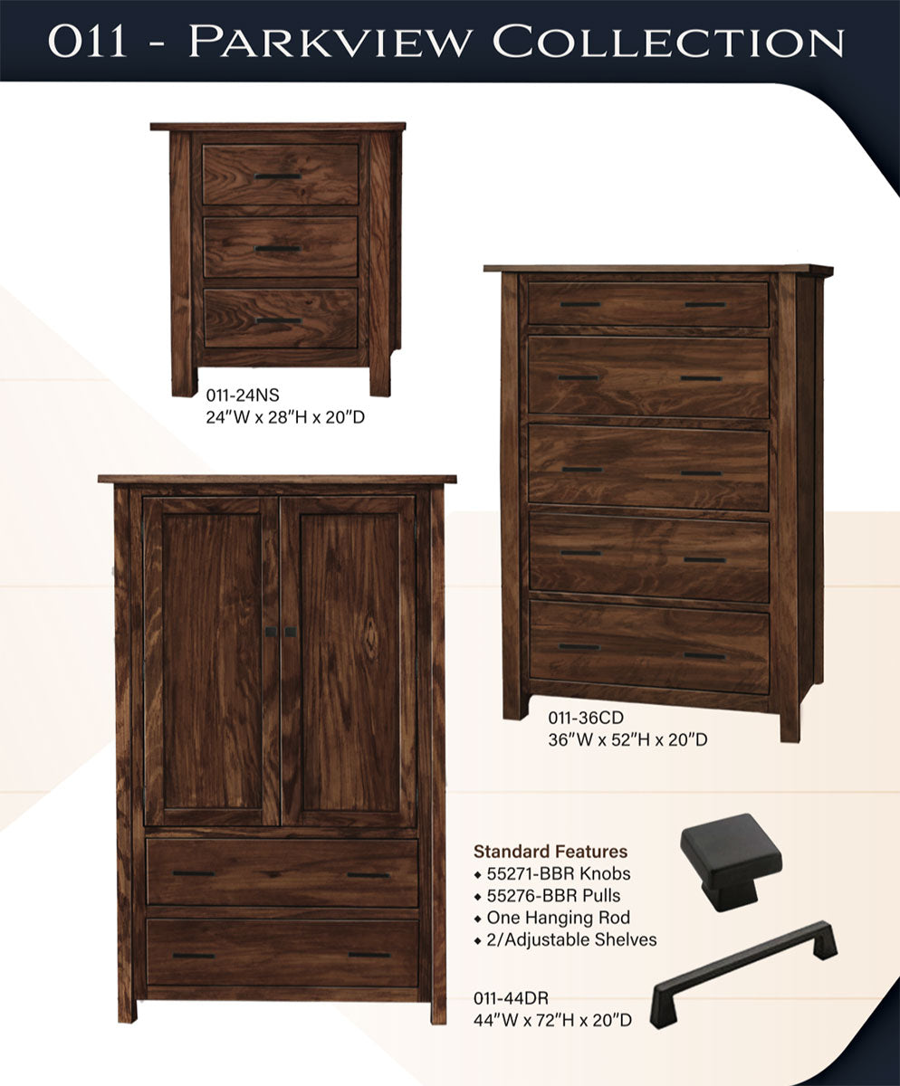 Parkview 3 Drawer Night Stand –24"W