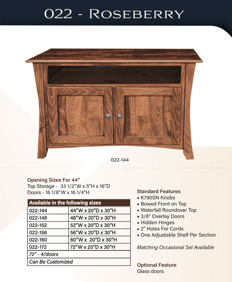Roseberry 2 Drawer TV Stand – 44"W