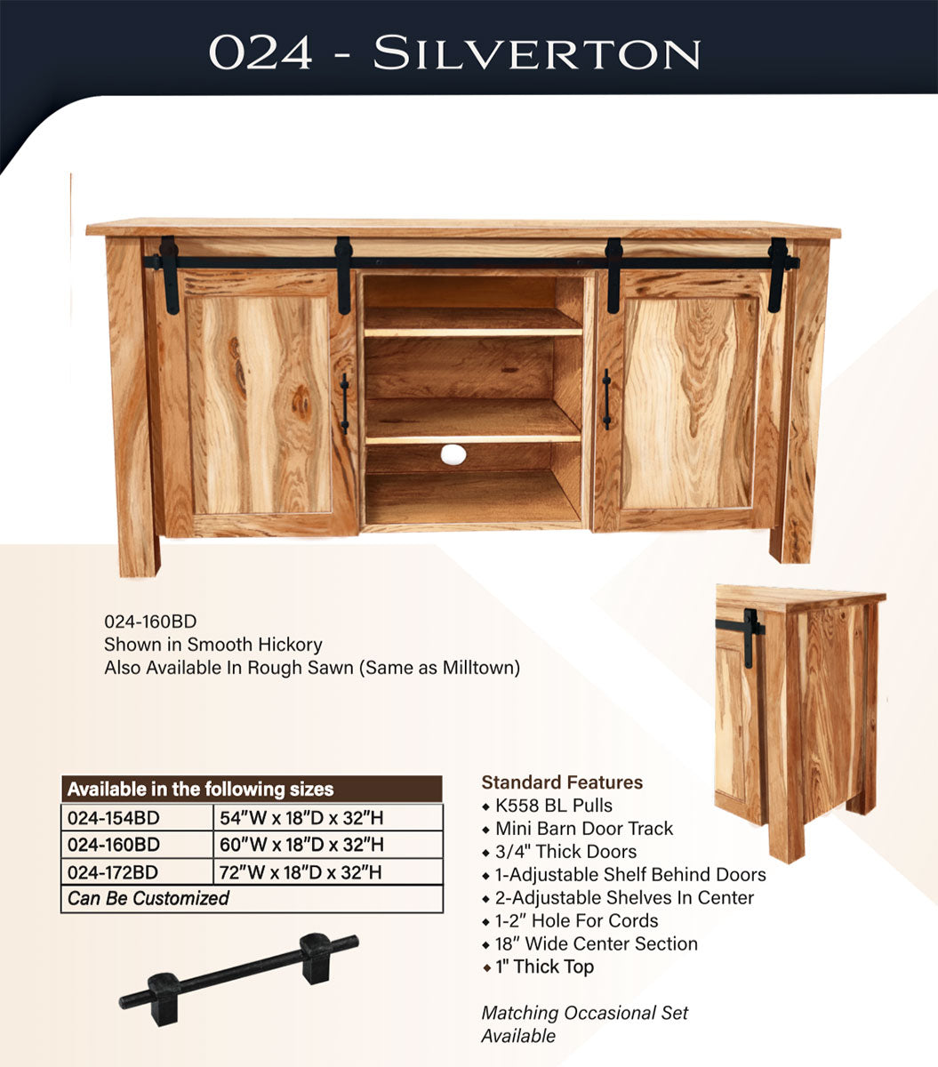 Silverton TV Stand With Sliding Doors – 60"W