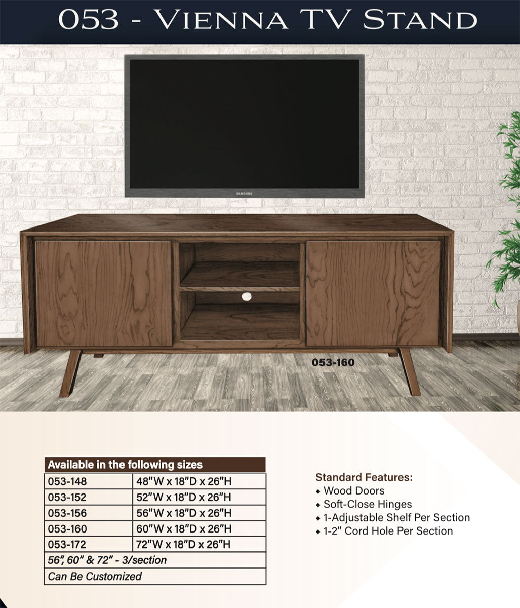 Vienna 2 Door TV Stand – 60"W