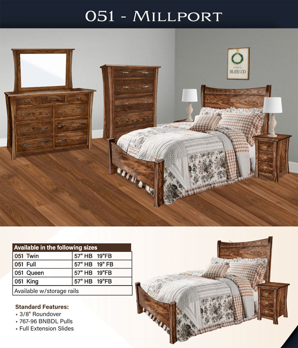 Millport 3 Drawer Night Stand – 24"W