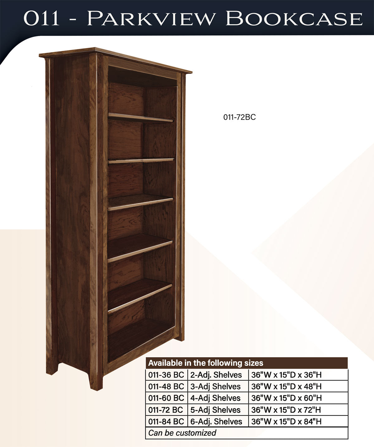 Parkview Bookcase – 36"W