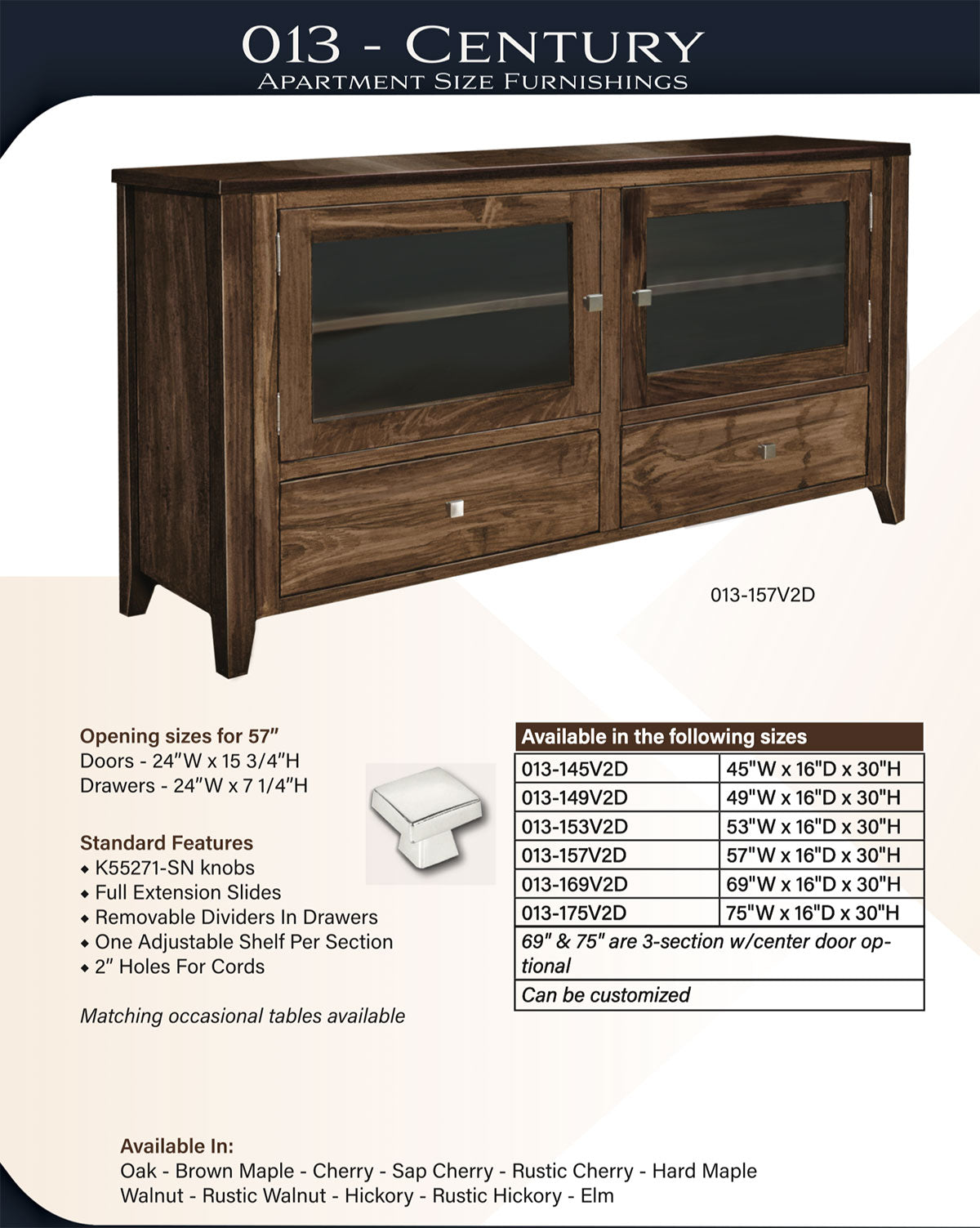 Century TV Stand – 57"W