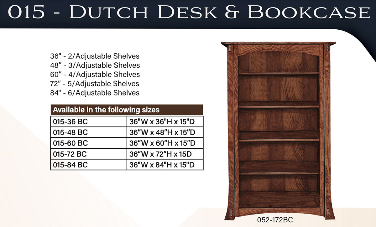 Dutch Style Bookcase – 36"W