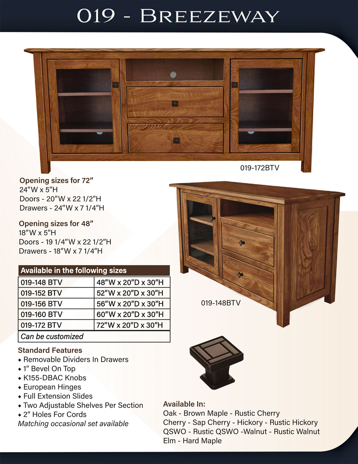 Breezeway TV Stand – 72"W