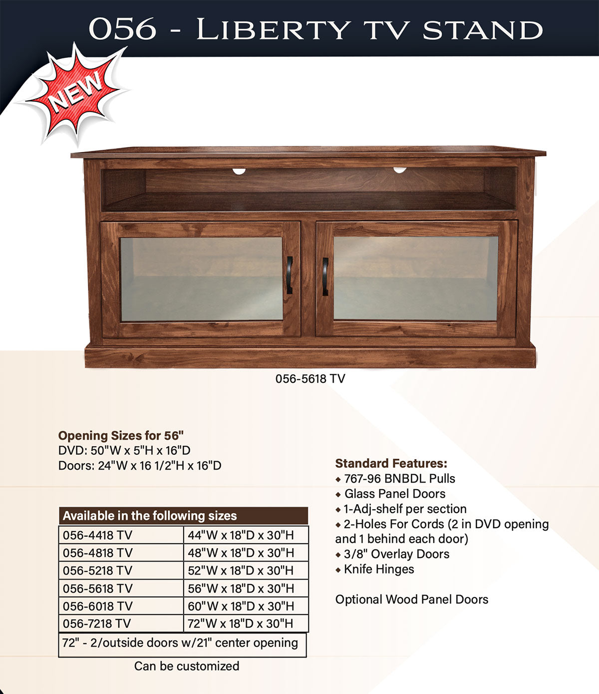 Liberty TV Stand – 56"W