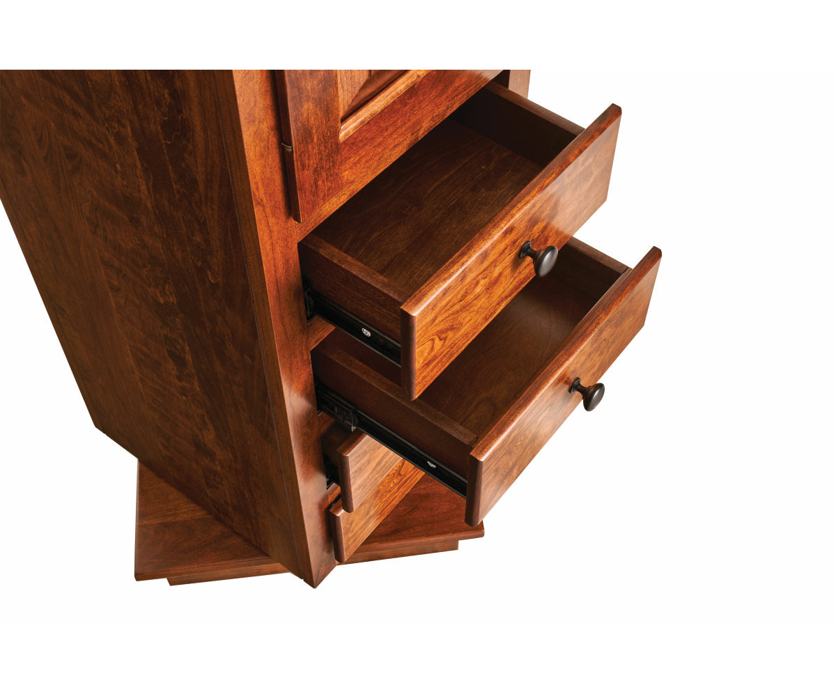 Swivel Mirror Organizer with Drawers