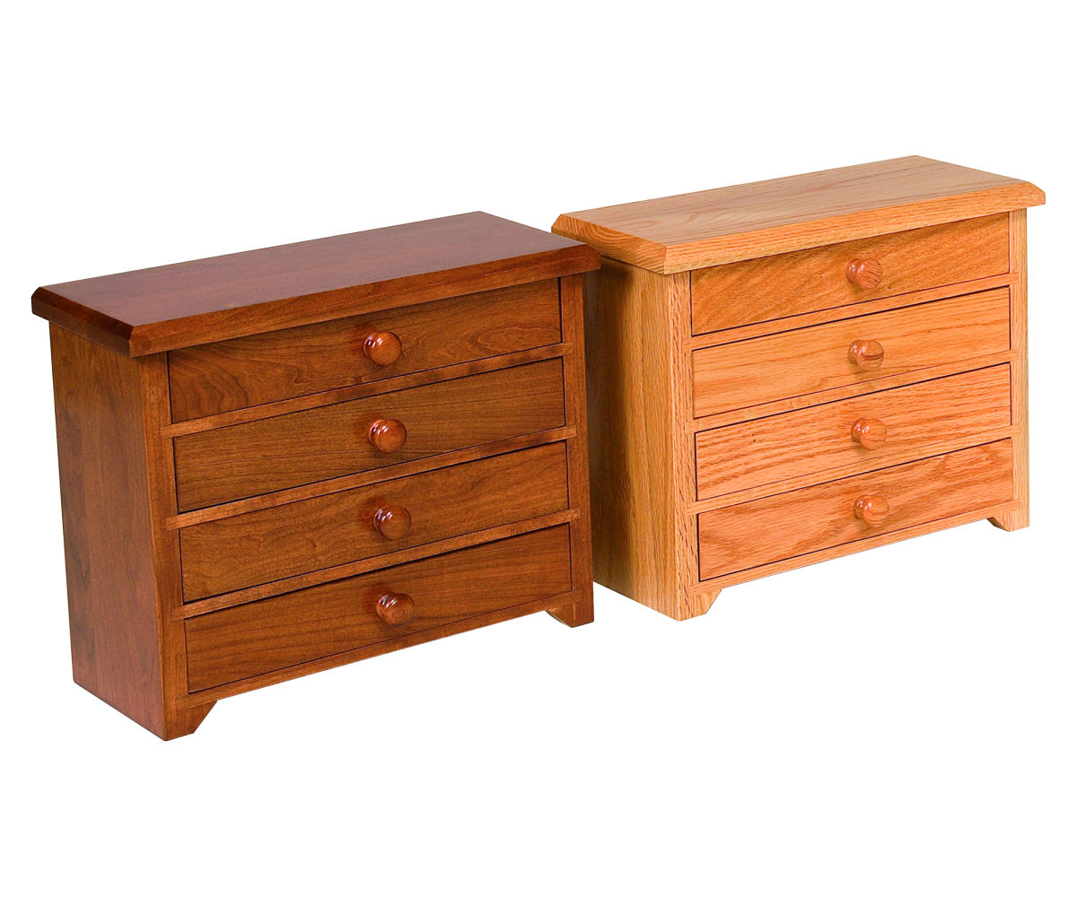 4 Drawer Shaker Jewelry Chest