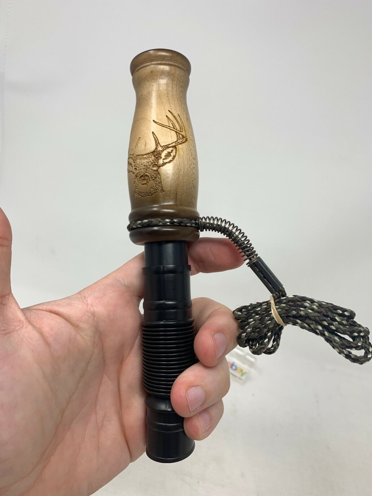 Wooden Amish Crafted Buck Deer Grunt Call with Lanyard