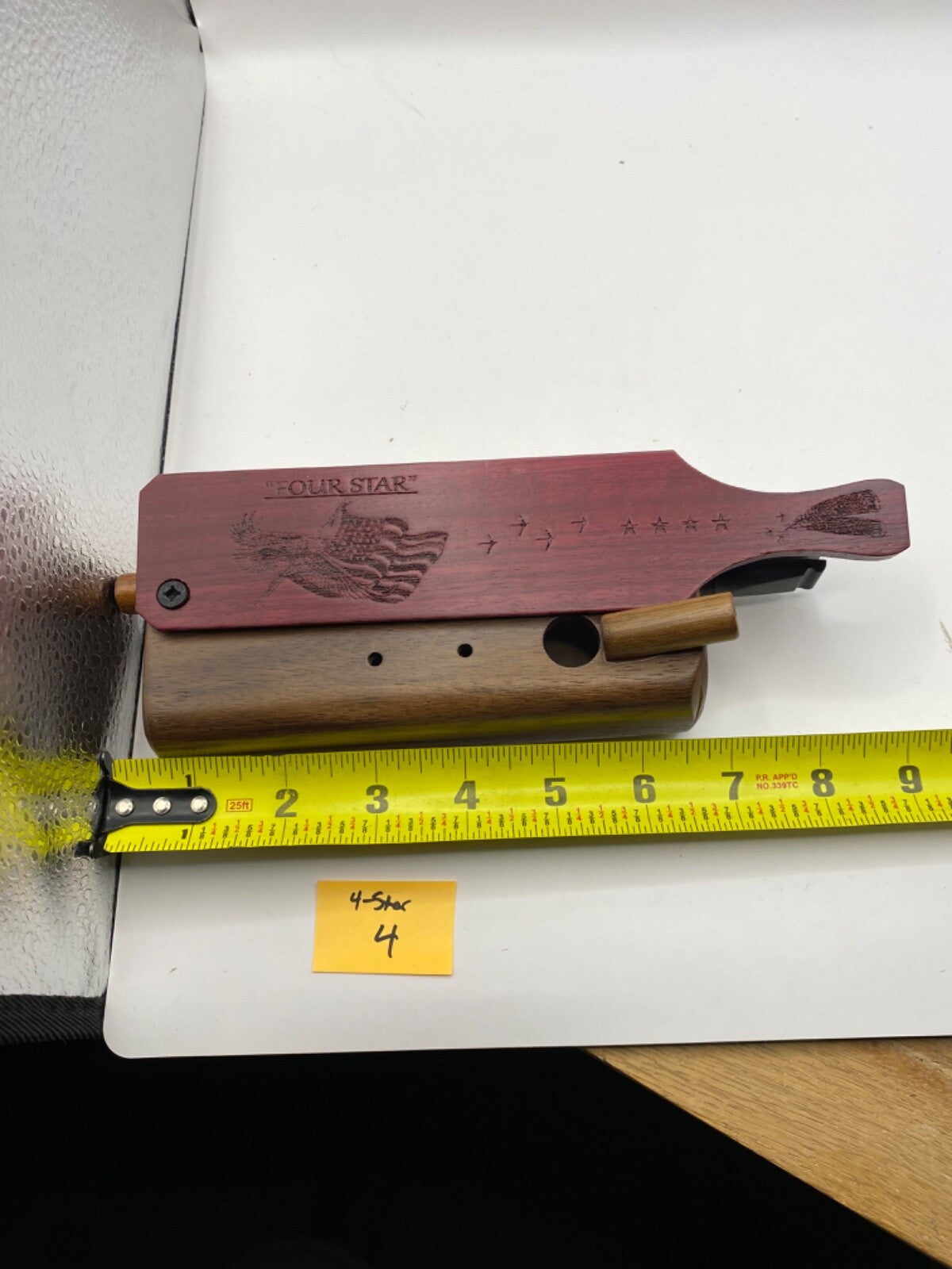 Genuinely Amish Crafted "Four Star" Combo Turkey Box Call - Crow, Owl, Hawk!