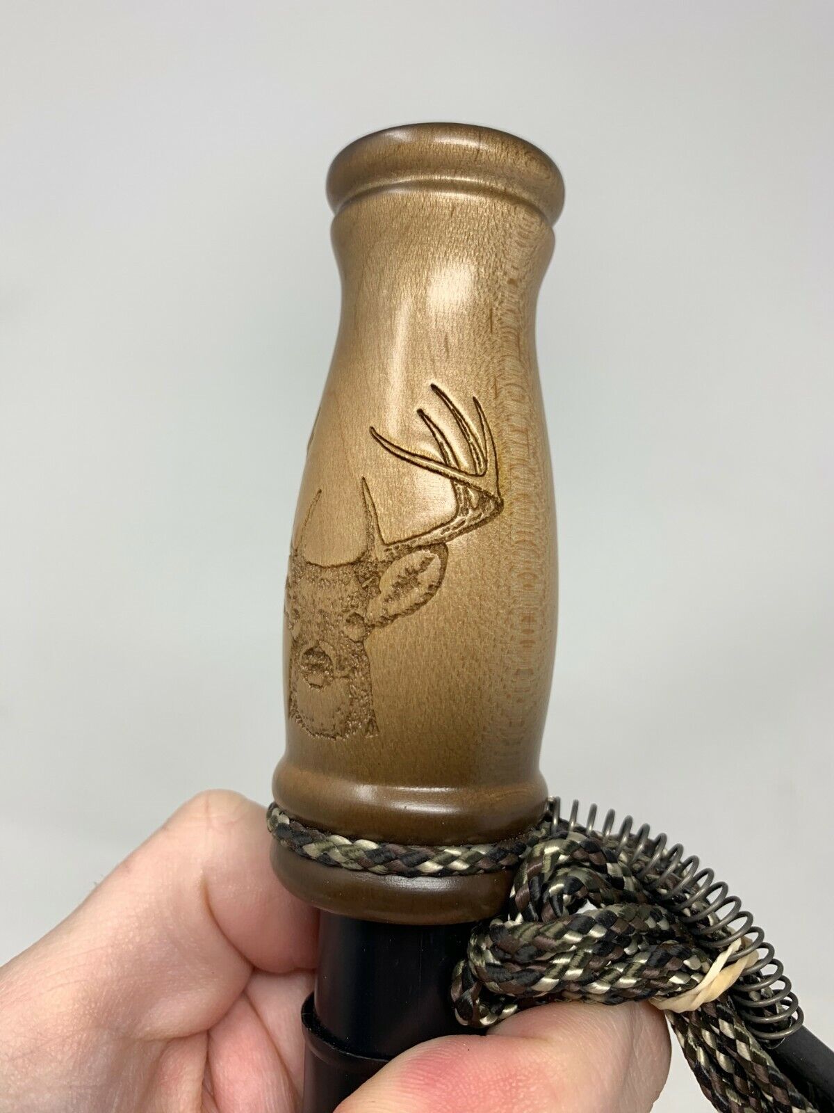 Wooden Amish Crafted Buck Deer Grunt Call with Lanyard