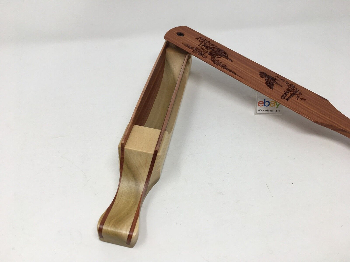 Wooden Amish Crafted "10" Handle Half Moon" Turkey Box Call
