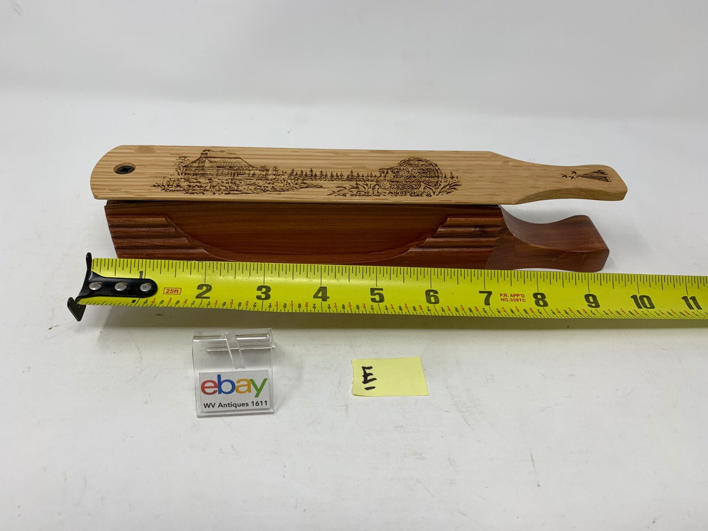 Wooden Amish Crafted "10" Handle Half Moon" Turkey Box Call - New, Unused!