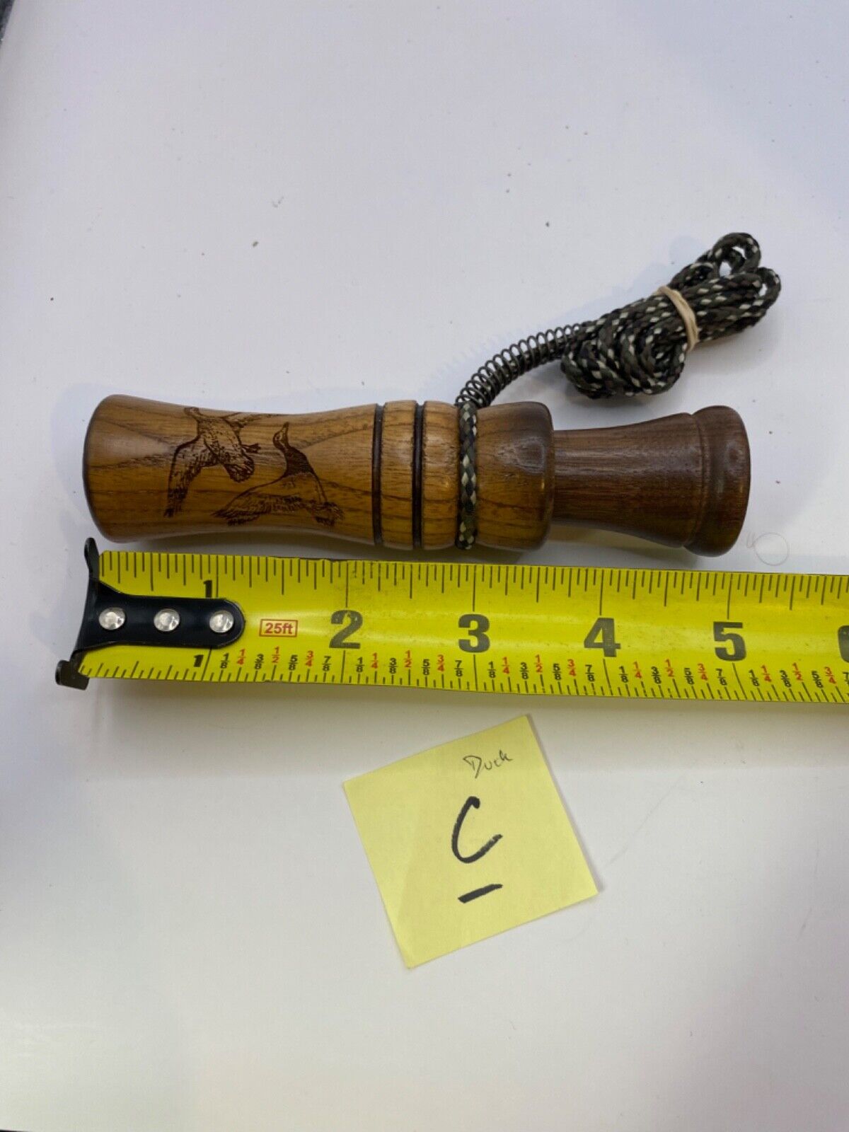 Genuinely Amish Crafted Duck Call with Lanyard - Wooden