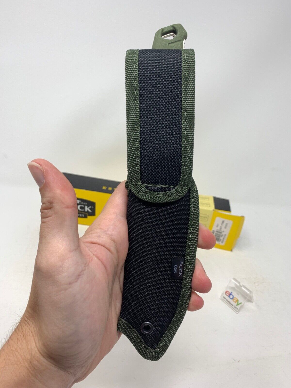 Buck USA 657 Large Pursuit Fixed Blade Hunting Knife with Sheath, Guthook - New!
