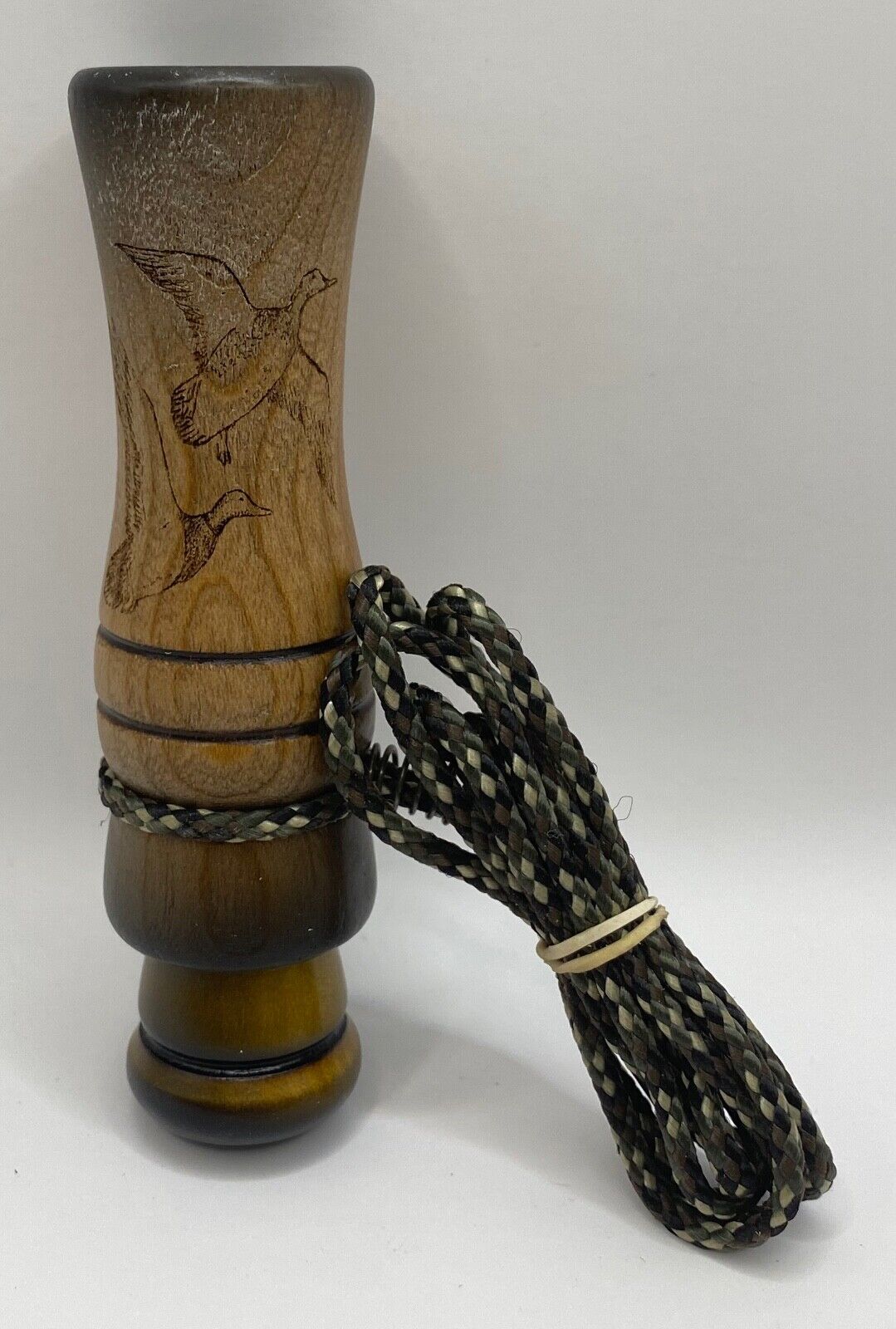 Genuinely Amish Crafted Duck Call with Lanyard - Wooden