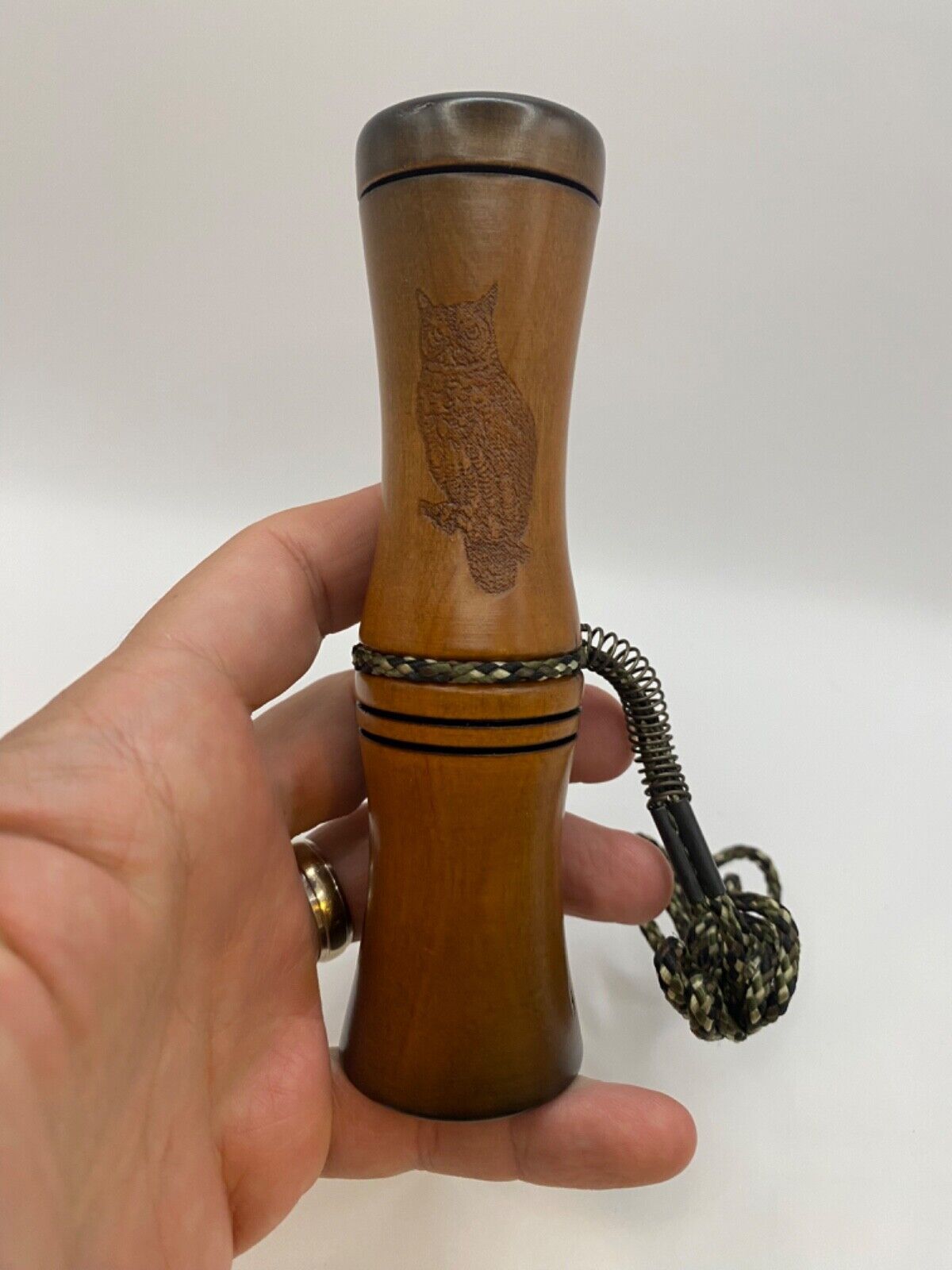 Genuinely Amish Crafted Barred Owl Hooter / Call - Wooden - Turkey Locator Call!
