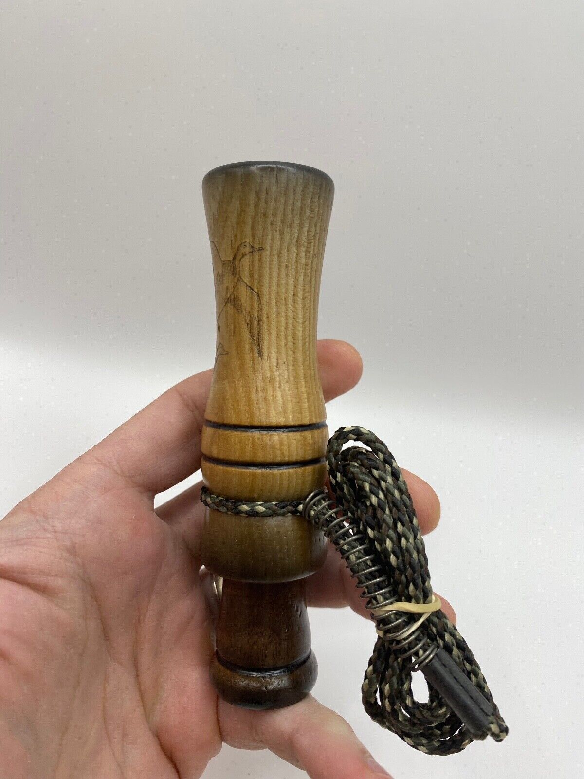 Genuinely Amish Crafted Duck Call with Lanyard - Wooden