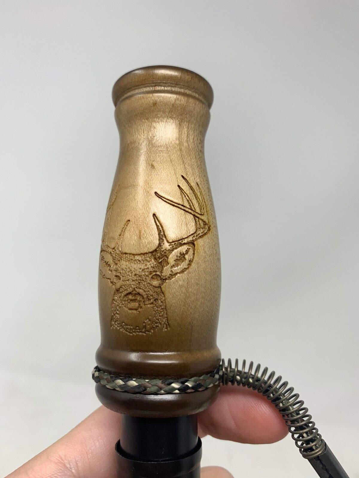 Wooden Amish Crafted Buck Deer Grunt Call with Lanyard