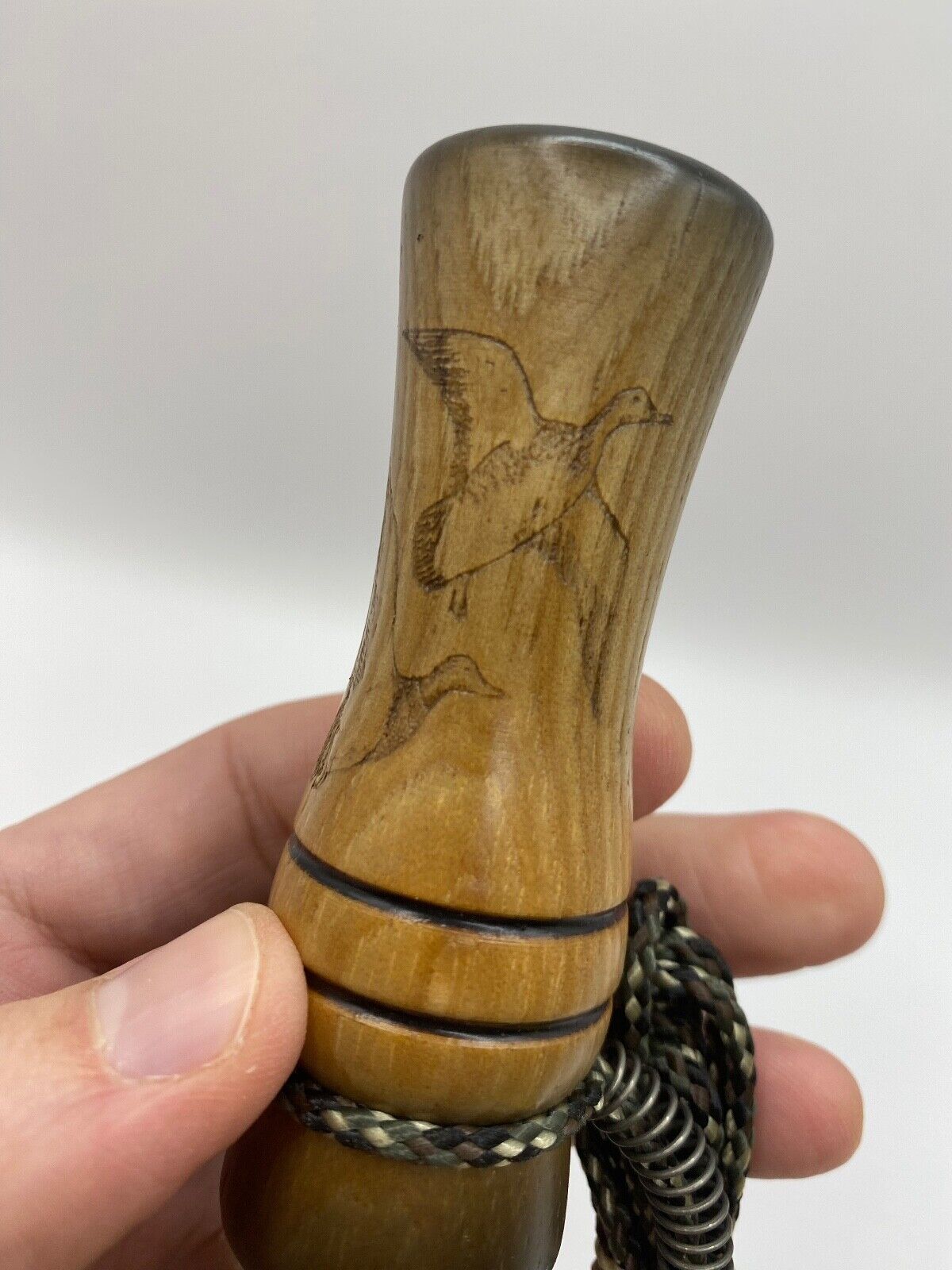 Genuinely Amish Crafted Duck Call with Lanyard - Wooden