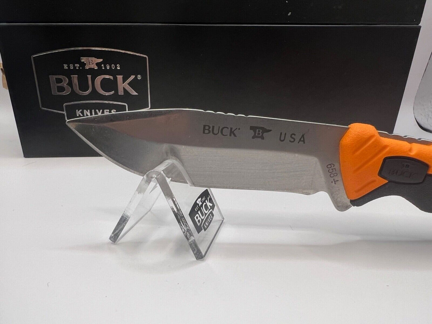 Buck USA 658 Small Pursuit PRO Fixed Blade Hunting Knife with Sheath, S35 - NIB!