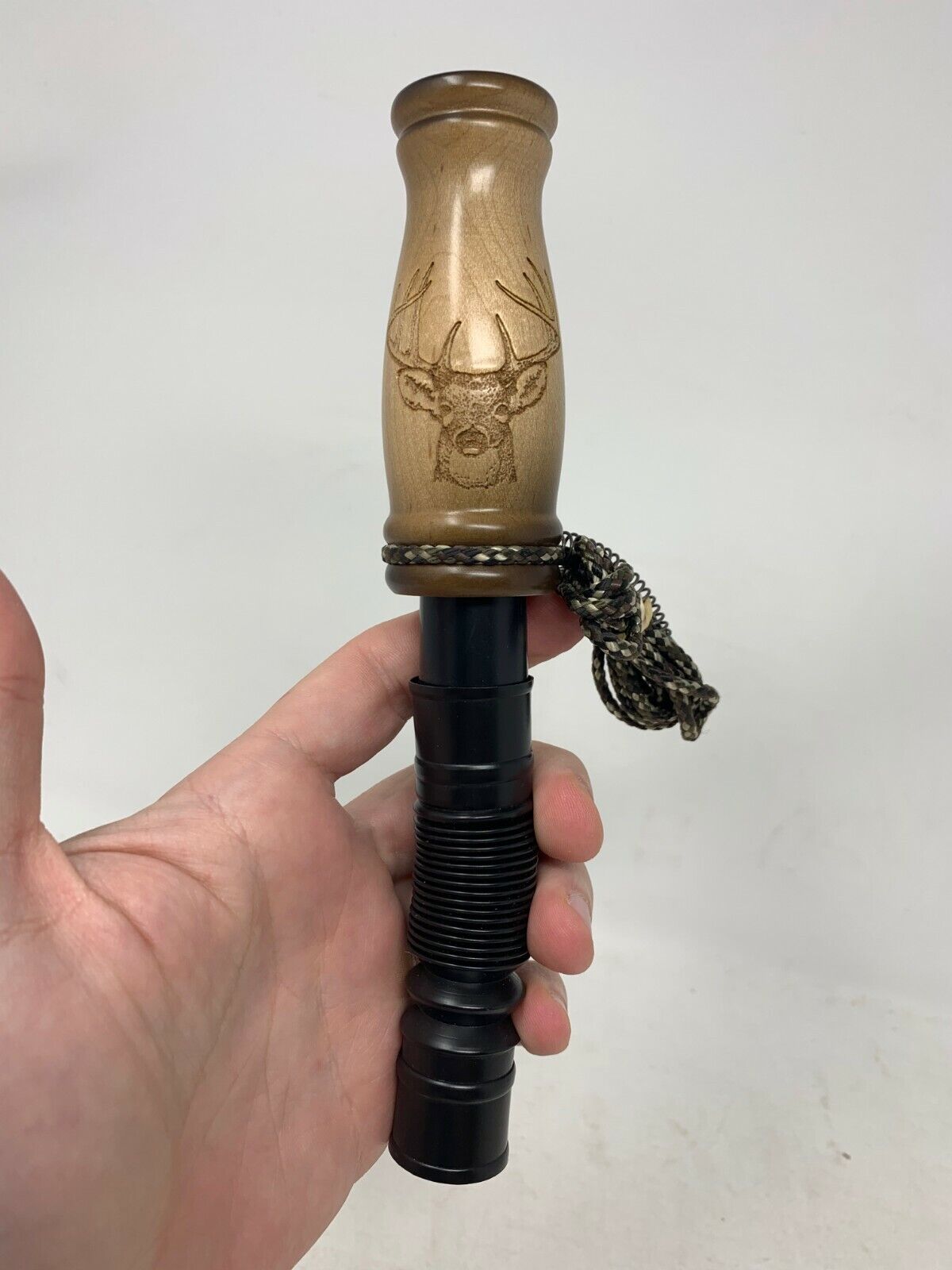 Wooden Amish Crafted Buck Deer Grunt Call with Lanyard