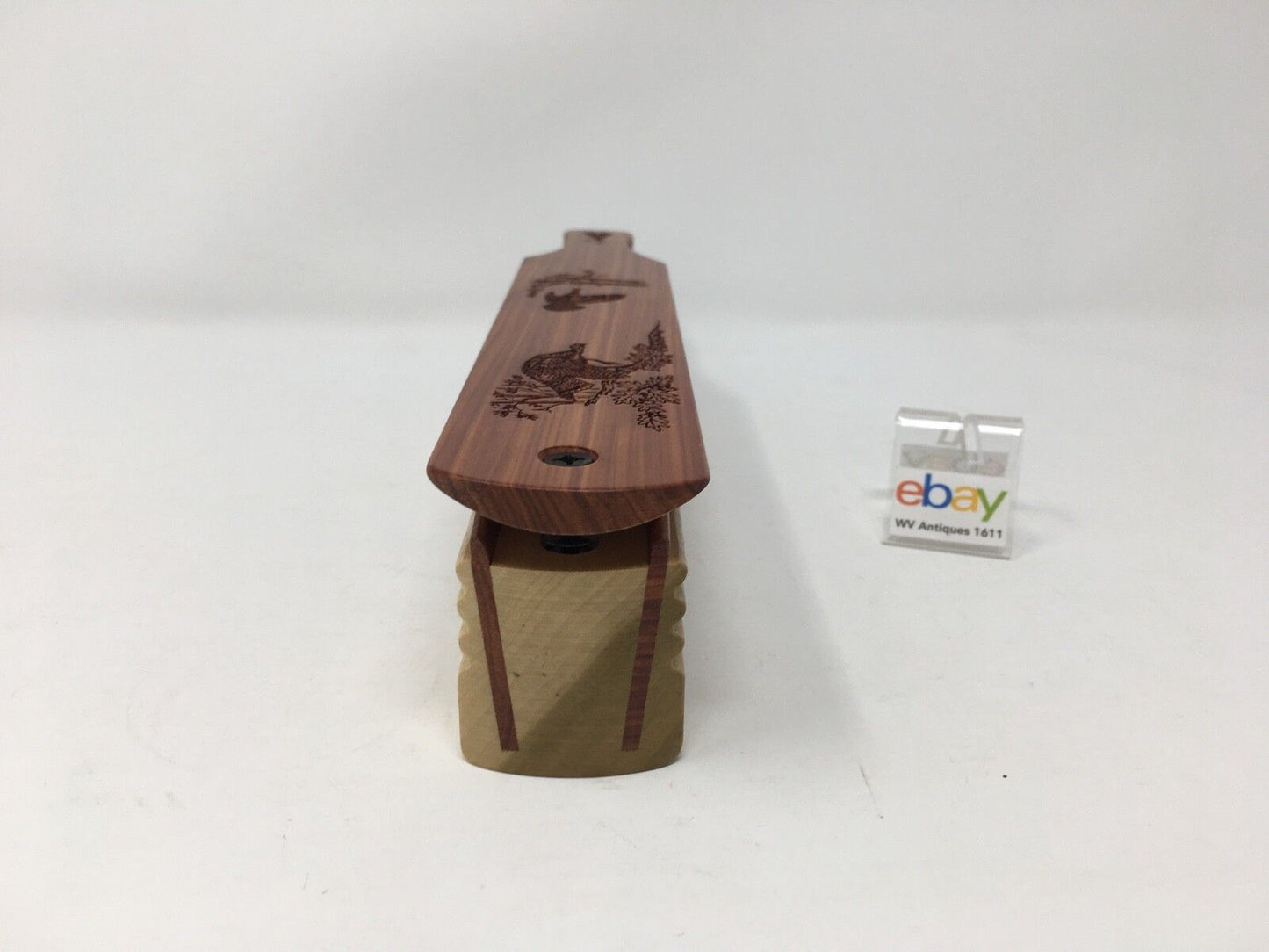 Wooden Amish Crafted "10" Handle Half Moon" Turkey Box Call