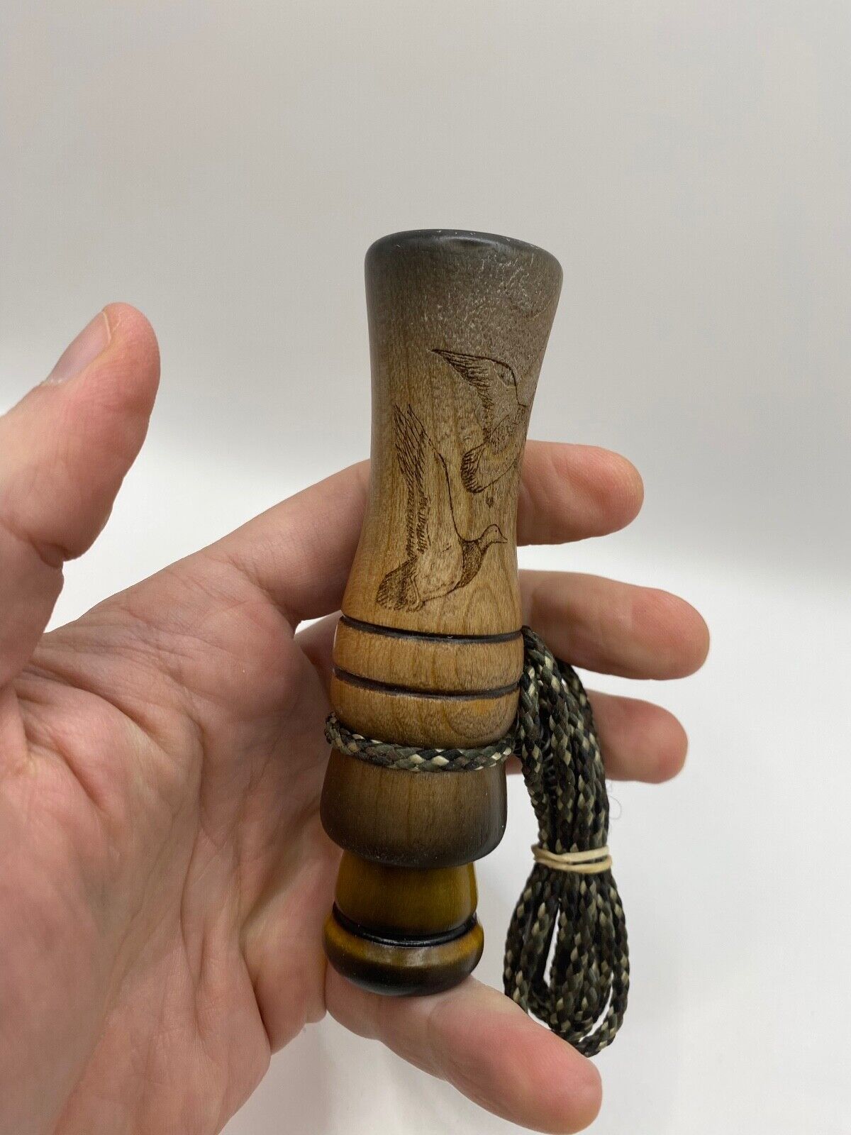 Genuinely Amish Crafted Duck Call with Lanyard - Wooden