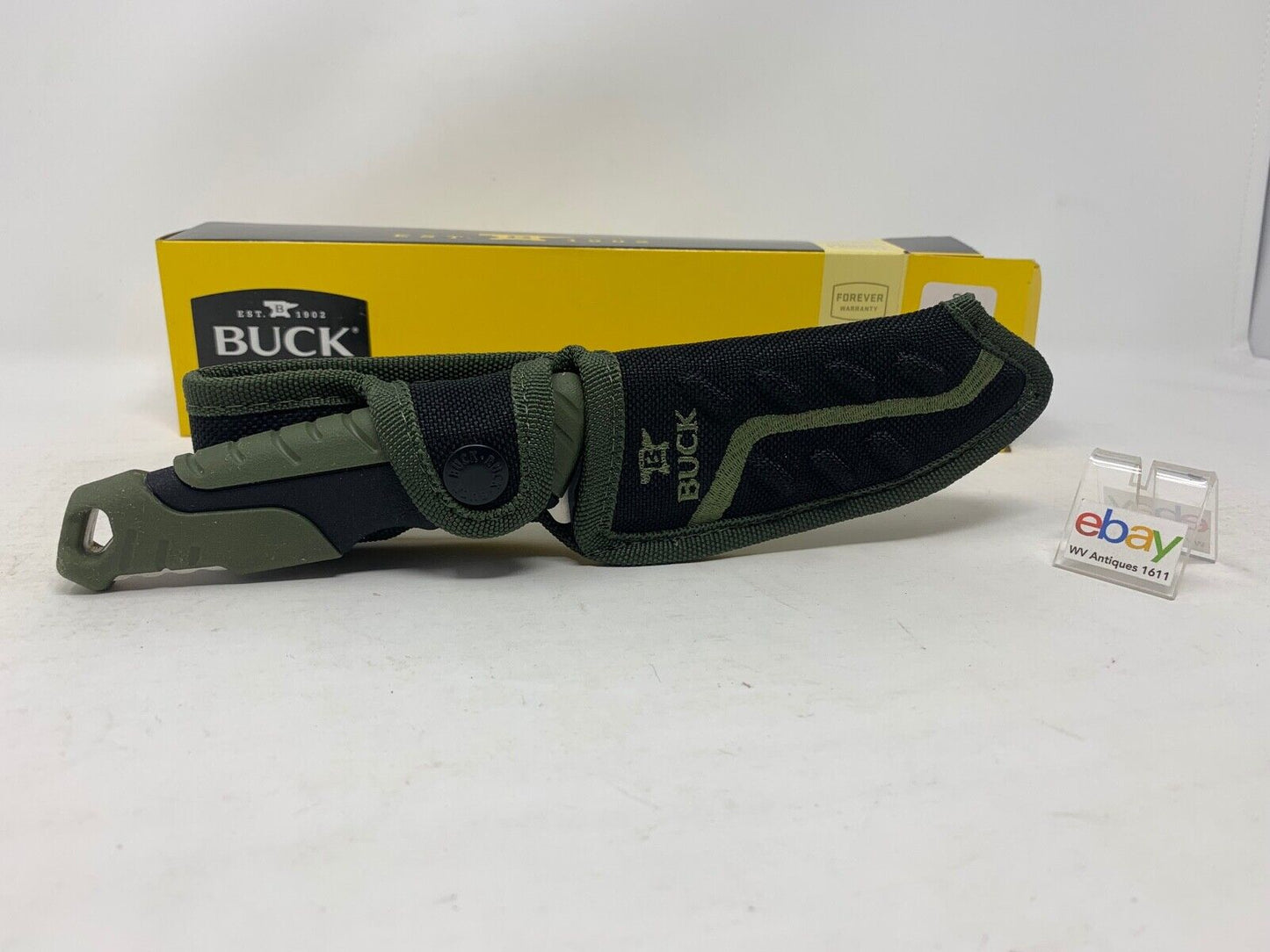 Buck USA 657 Large Pursuit Fixed Blade Hunting Knife with Sheath, Guthook - New!