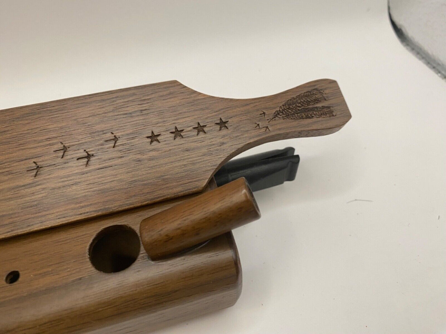 Genuinely Amish Crafted "Four Star" Combo Turkey Box Call - Crow, Owl, Hawk!