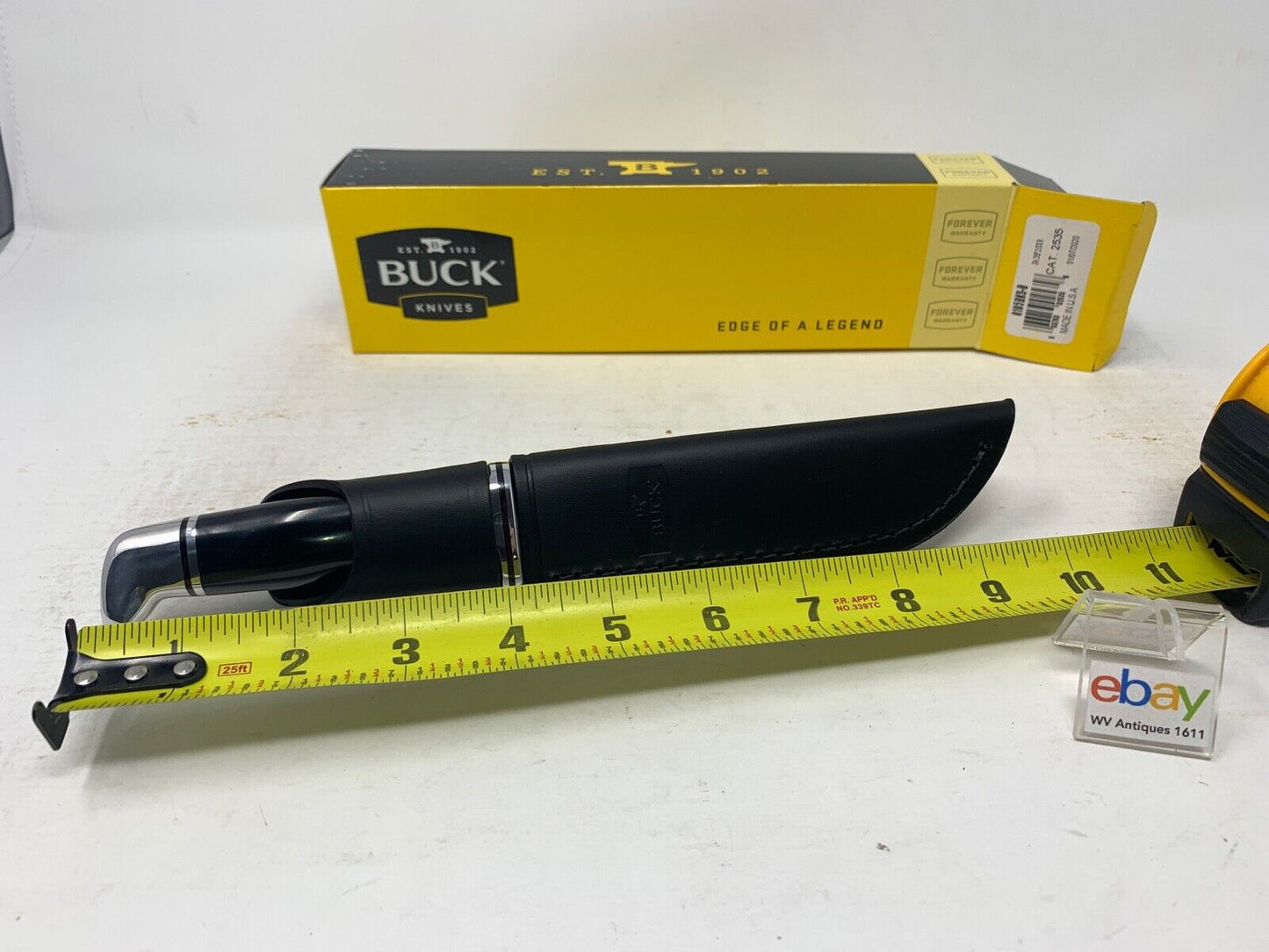 Buck USA 105 Pathfinder with Sheath, Single Blade, Black Handle - New In Box!