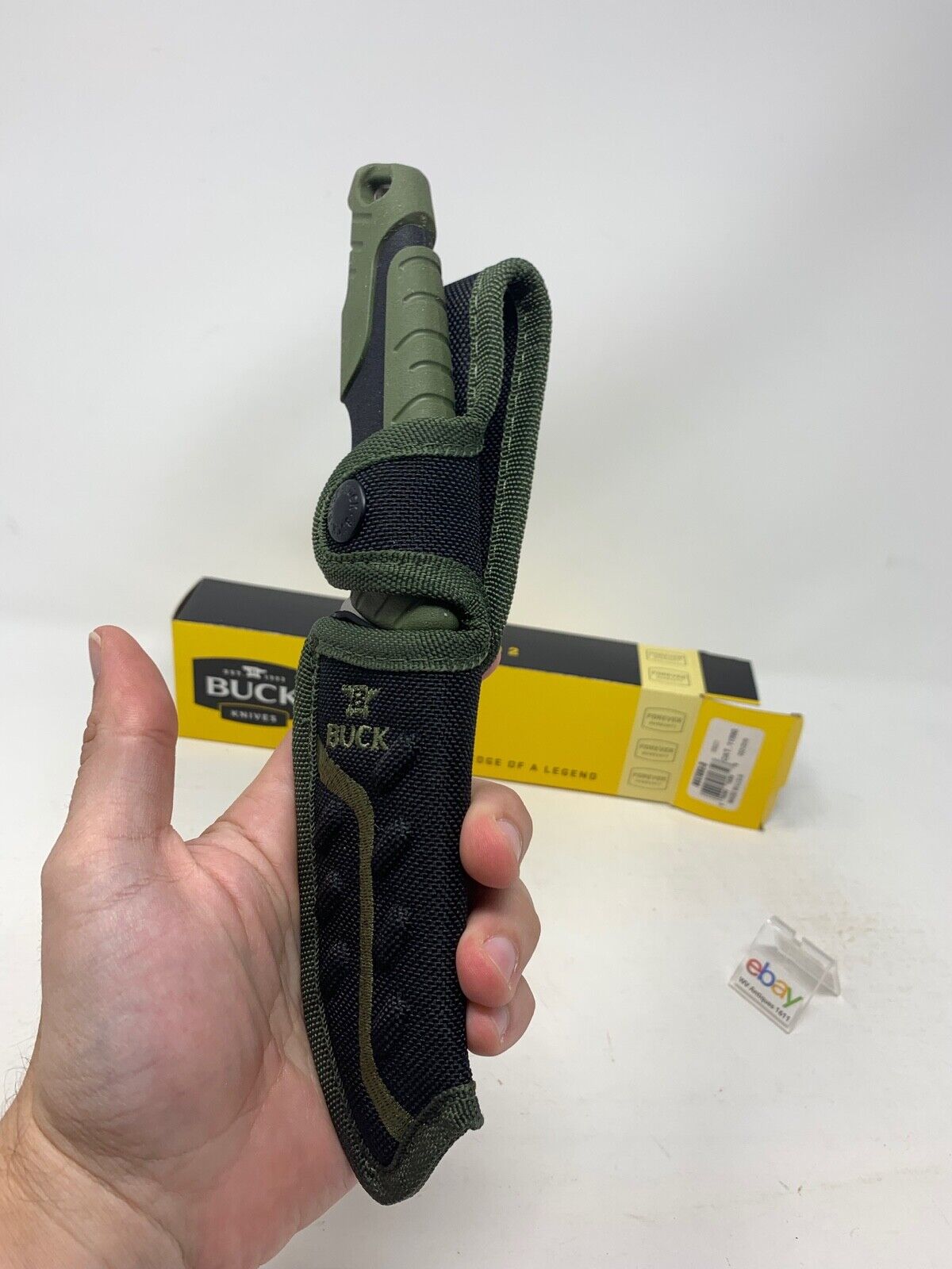 Buck USA 657 Large Pursuit Fixed Blade Hunting Knife with Sheath, Guthook - New!