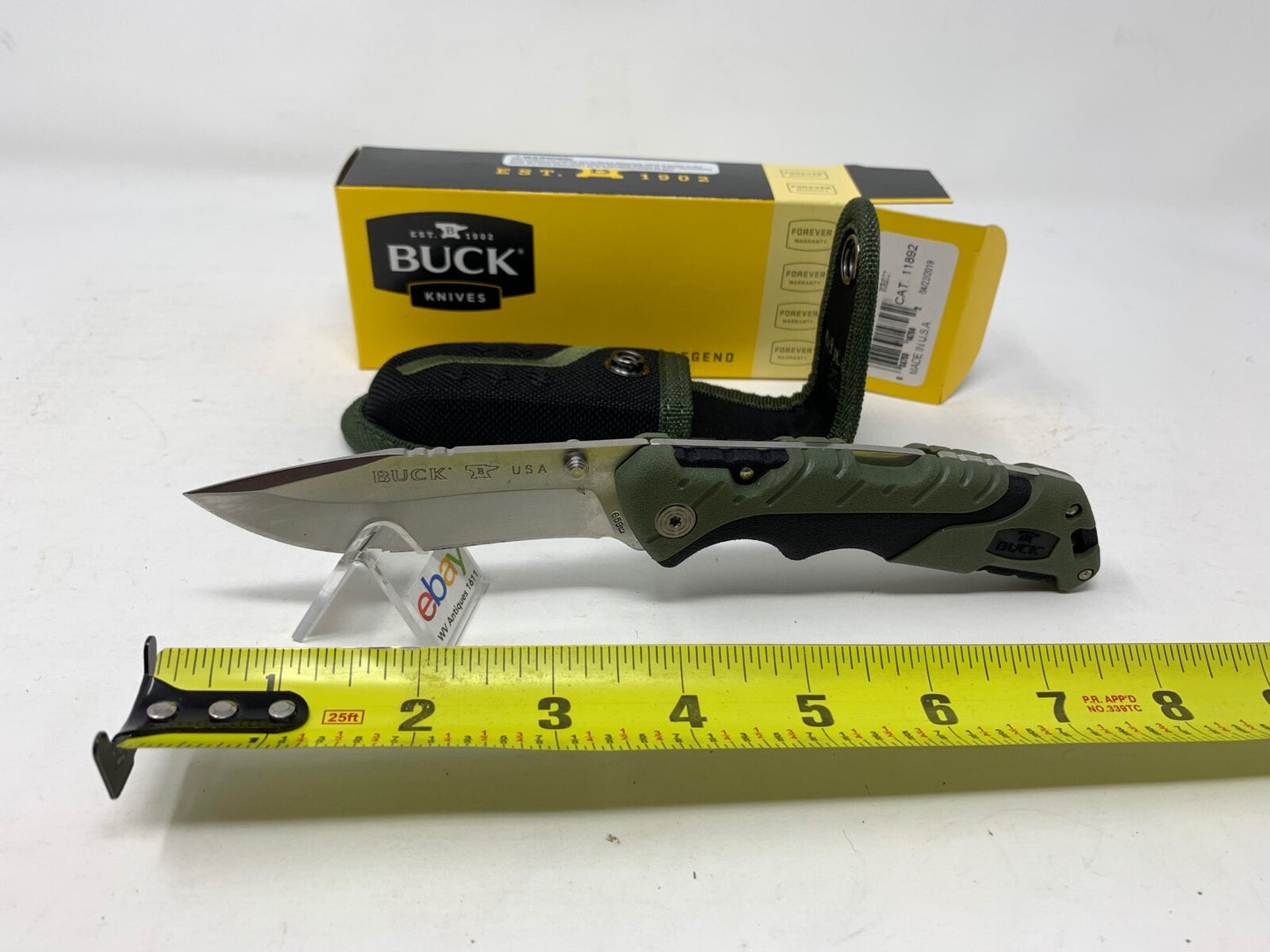 Buck USA 659 Large Pursuit Folding Hunting Knife with Sheath - New In Box!