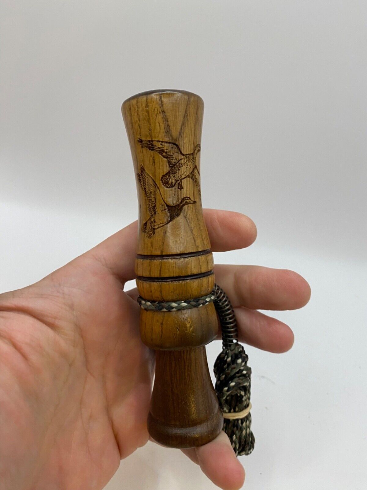 Genuinely Amish Crafted Duck Call with Lanyard - Wooden