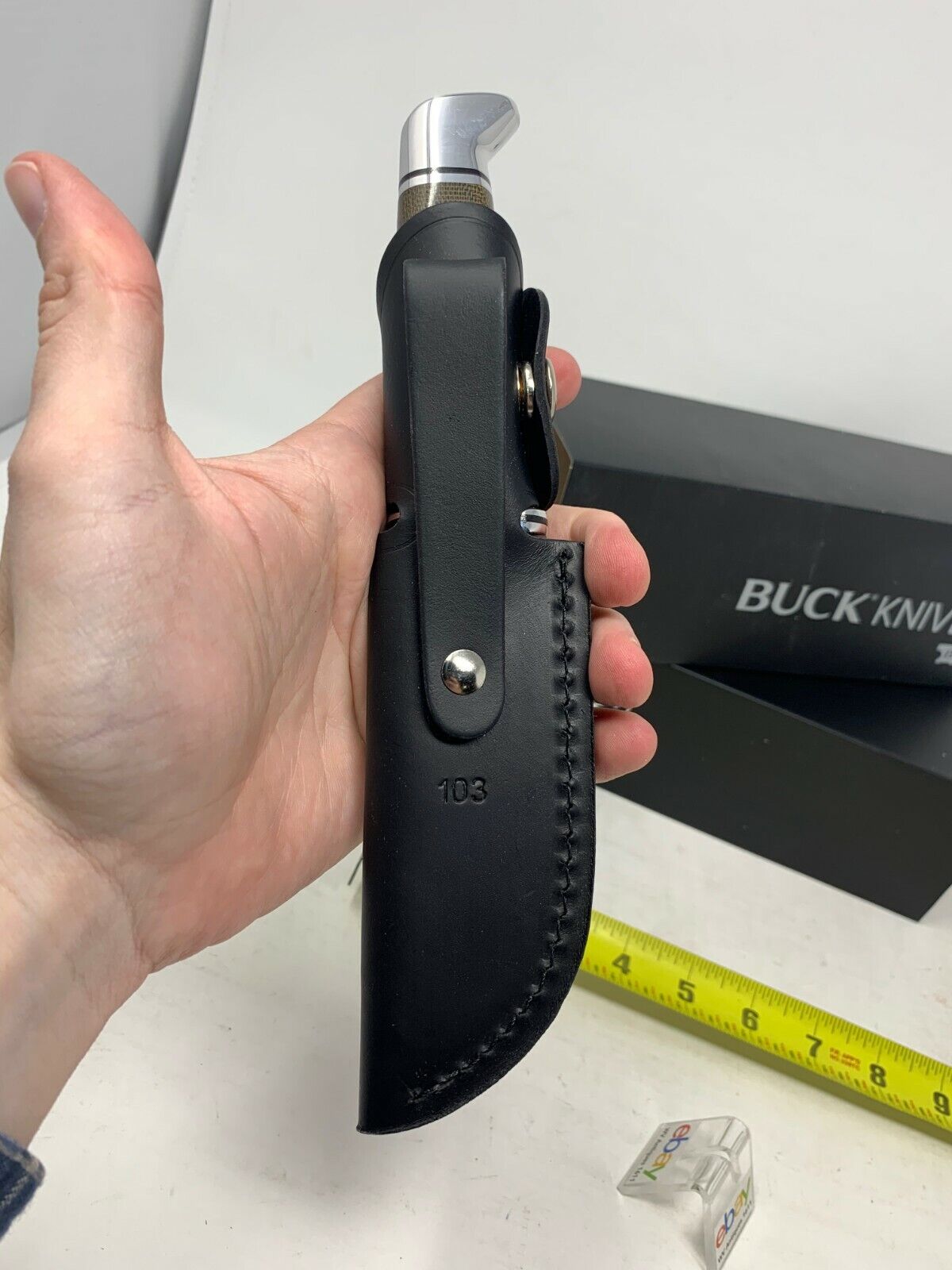 Buck USA 103 Skinner PRO with Sheath, Single Blade, Micarta Handle, S35VN New
