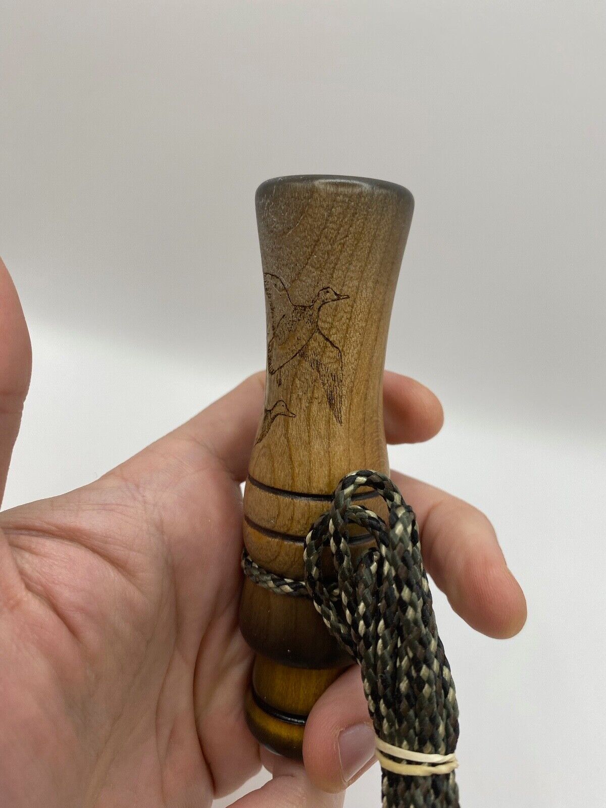 Genuinely Amish Crafted Duck Call with Lanyard - Wooden
