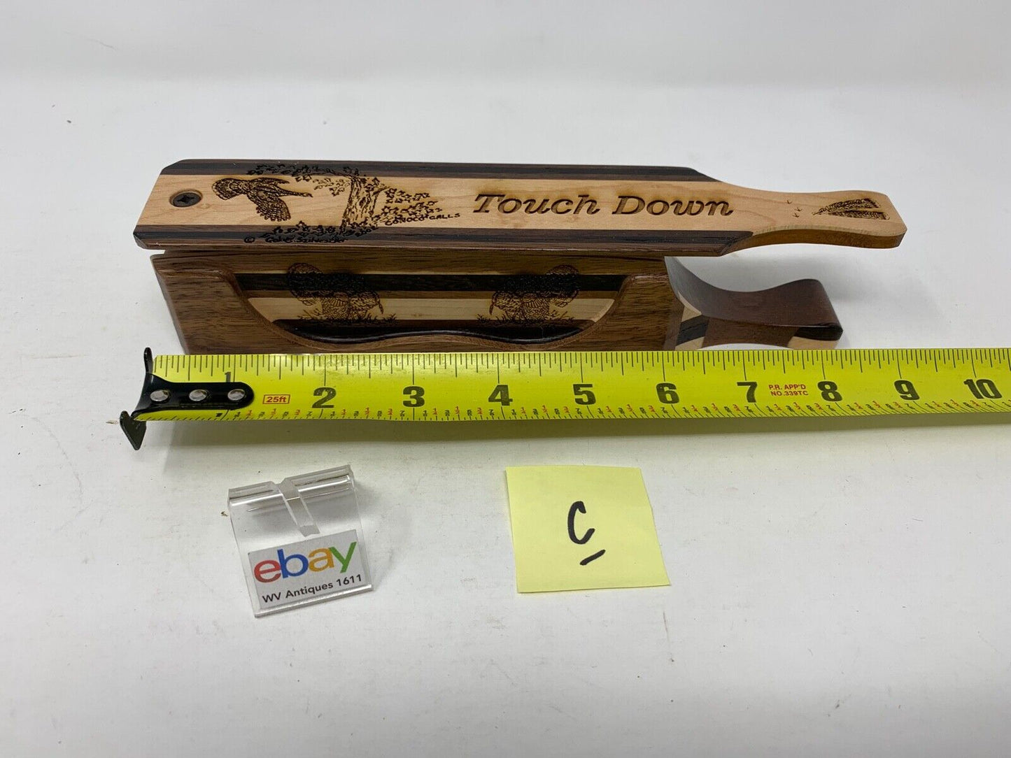Wooden Amish Crafted "Touch Down" Turkey Box Call