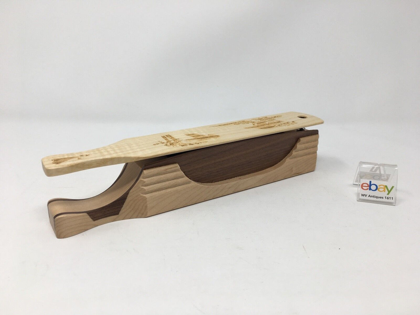 Wooden Amish Crafted "10" Handle Half Moon" Turkey Box Call