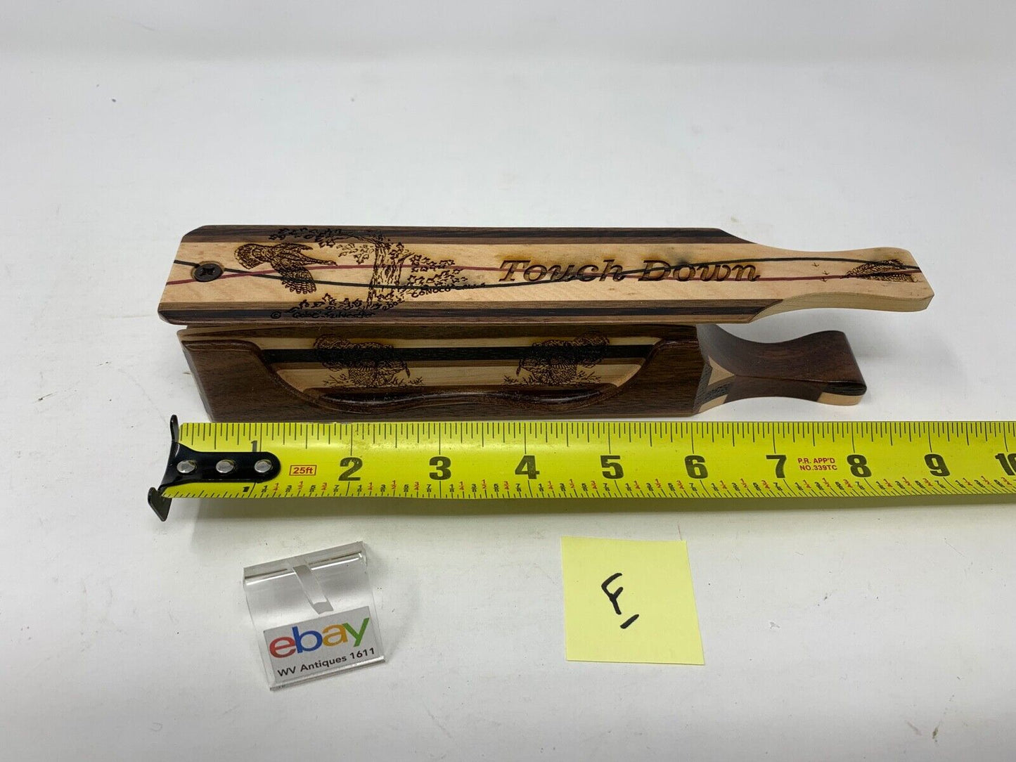 Wooden Amish Crafted "Touch Down" Turkey Box Call