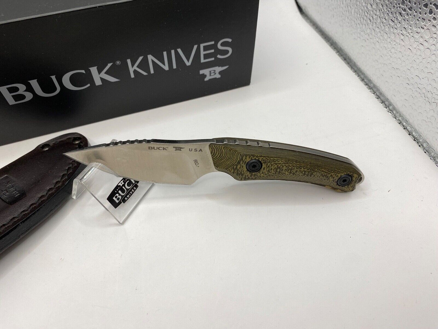 Buck USA 662 Alpha Scout Knife with Sheath, Richlite Handle, S35VN Steel - NIB