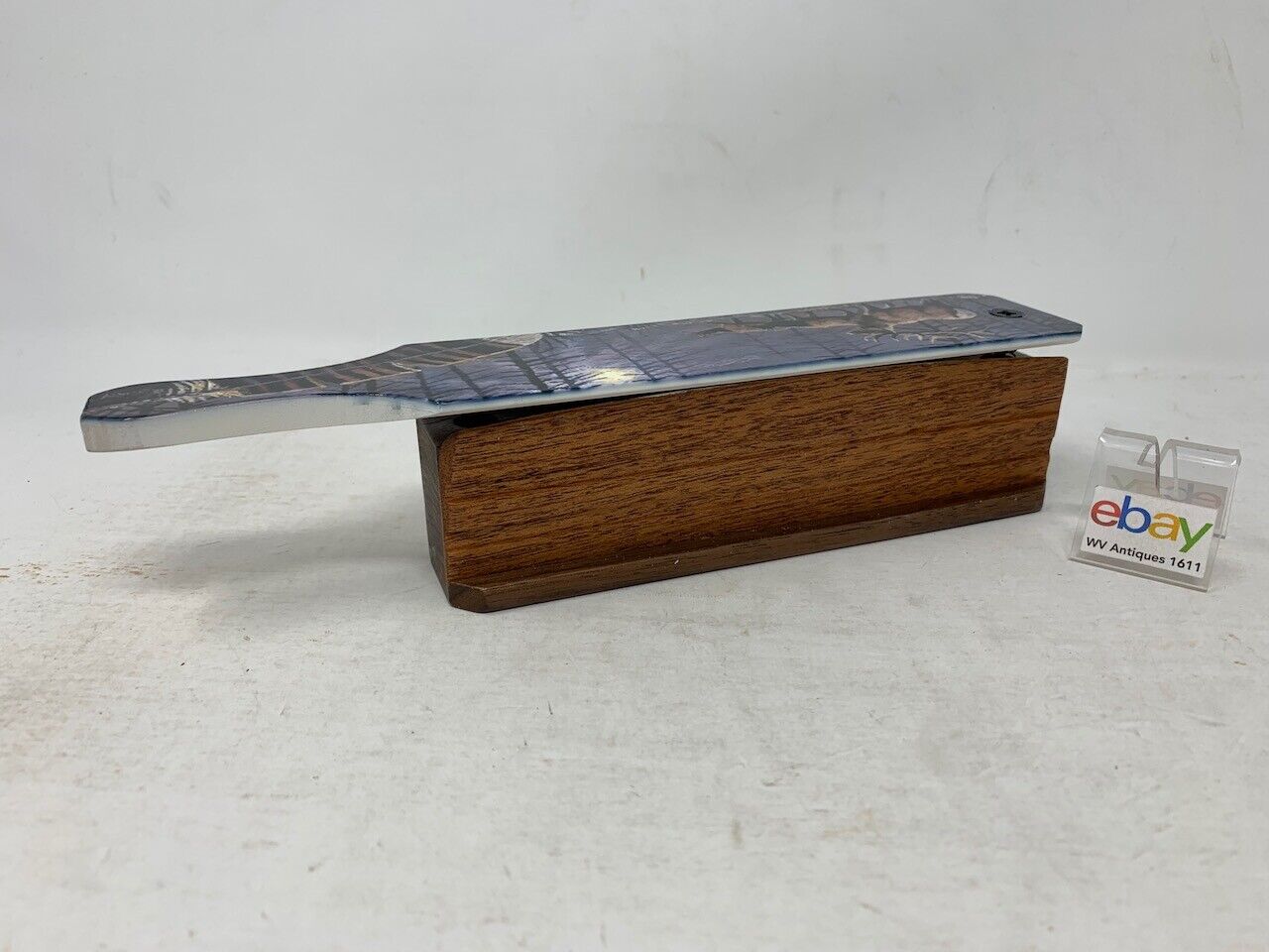 Wooden Amish Crafted Painted Lid Turkey Box Call - Elk Scene