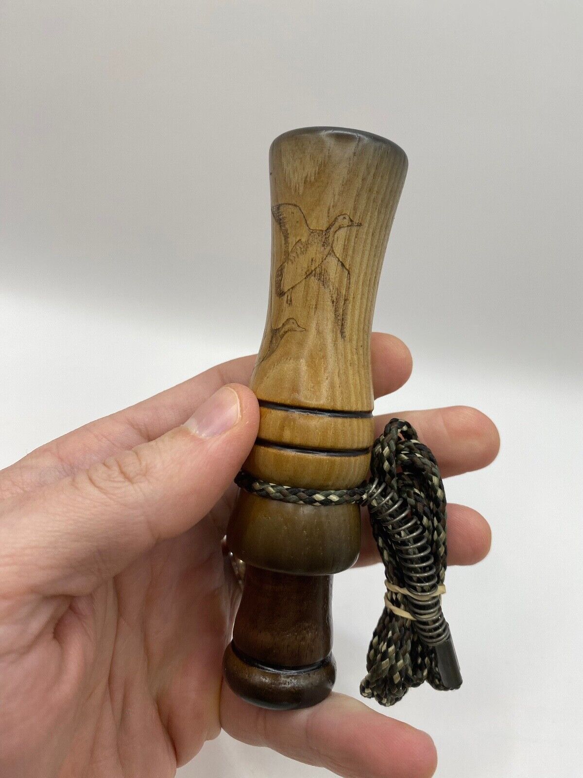 Genuinely Amish Crafted Duck Call with Lanyard - Wooden