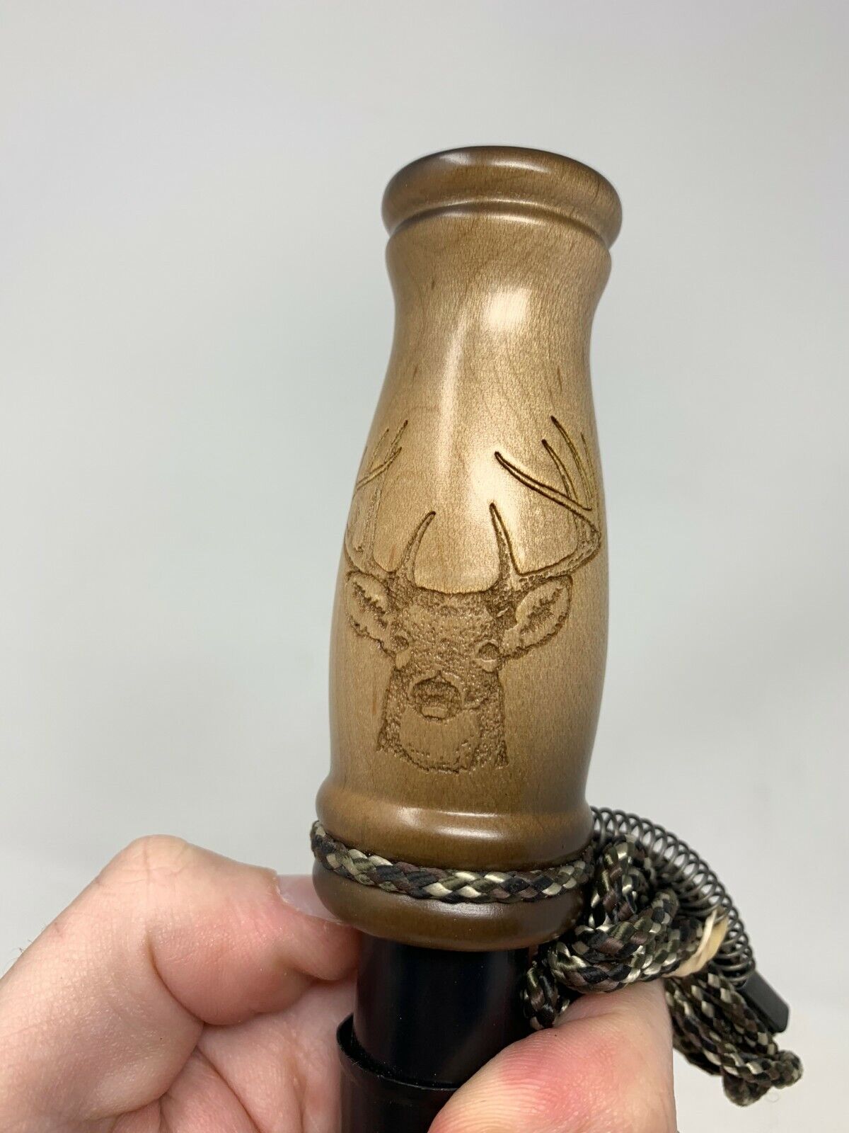 Wooden Amish Crafted Buck Deer Grunt Call with Lanyard