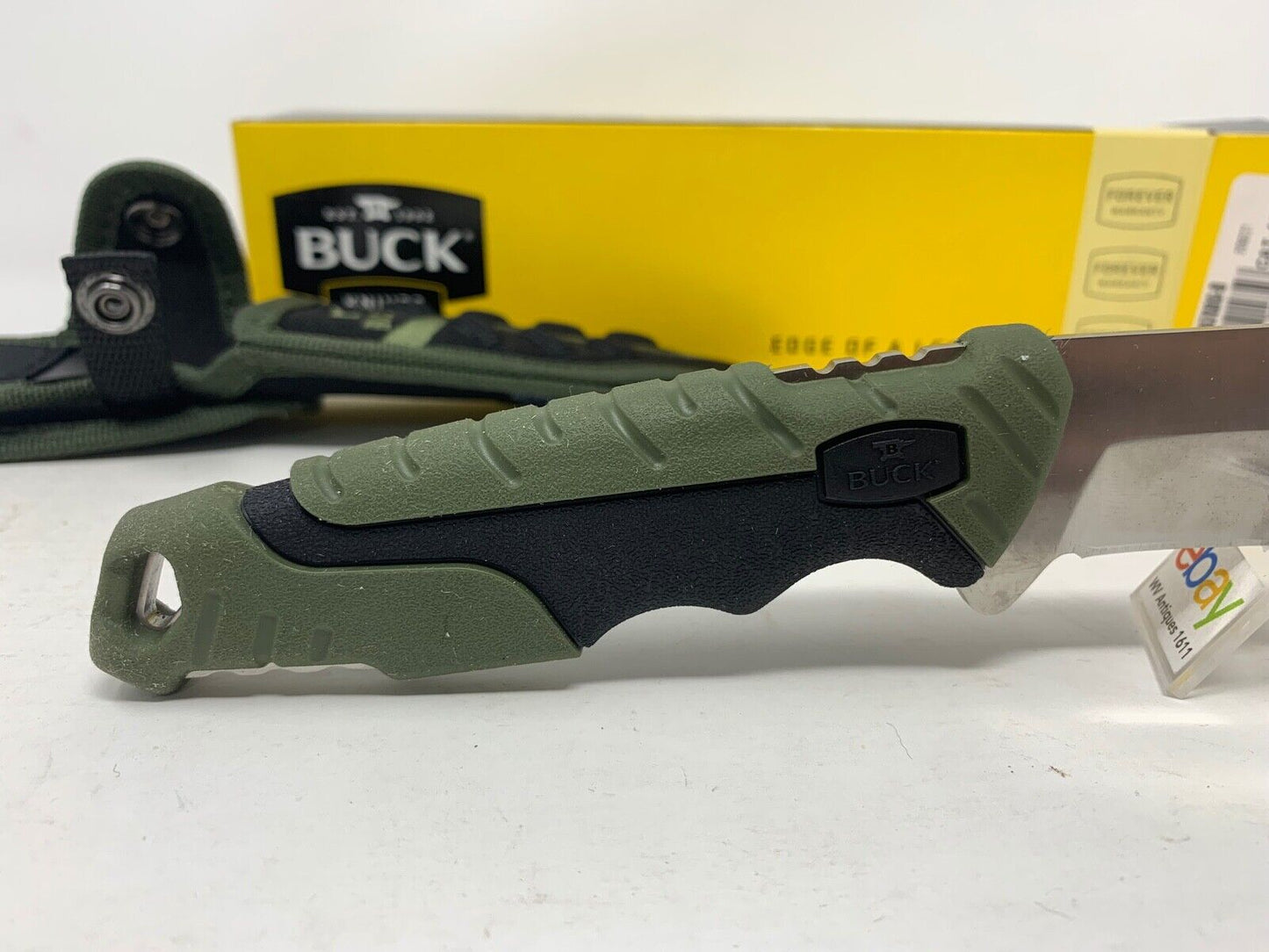 Buck USA 657 Large Pursuit Fixed Blade Hunting Knife with Sheath, Guthook - New!
