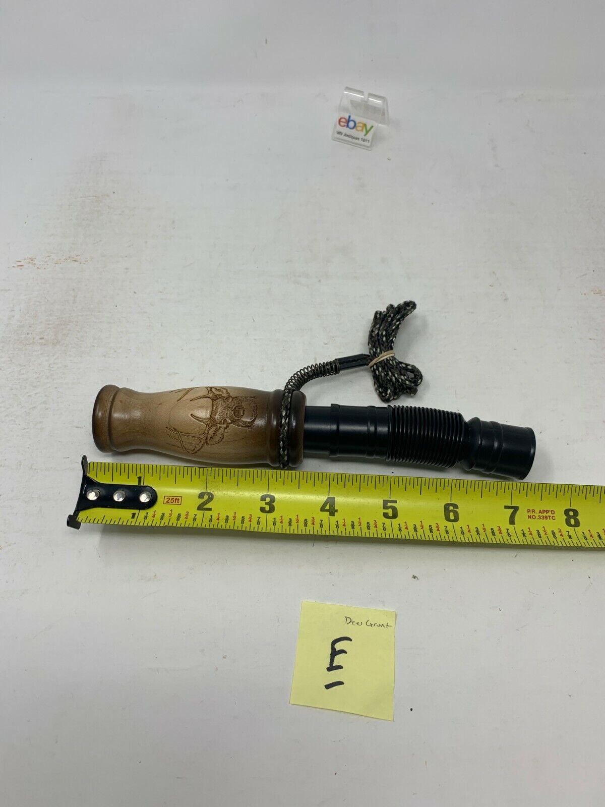 Wooden Amish Crafted Buck Deer Grunt Call with Lanyard